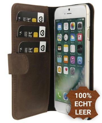 Valenta Classic Luxe iPhone 8/7/6S/6 Hoesje Leer Bookcase Brown Hoesjes