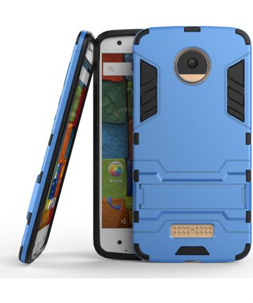 Motorola Moto Z Hybrid Kickstand Case Blauw Hoesjes