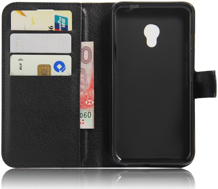 Alcatel Pixi 4 (5) 4G Portemonnee Flip Hoesje Zwart afbeelding 7