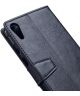 HTC Desire 830 Lederen Portemonnee Hoesje Zwart