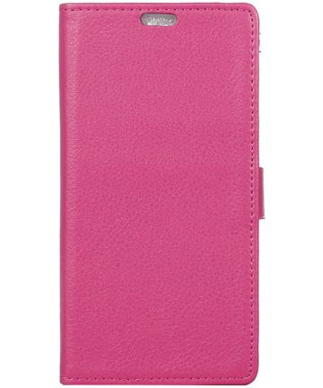 HTC Desire 830 Lederen Portemonnee Flip Hoesje Roze Hoesjes