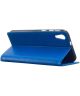 HTC Desire 830 Lederen Portemonnee Hoesje Blauw