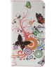 Huawei P8 Lite Smar Portemonnee Hoesje Butterflies and Circles