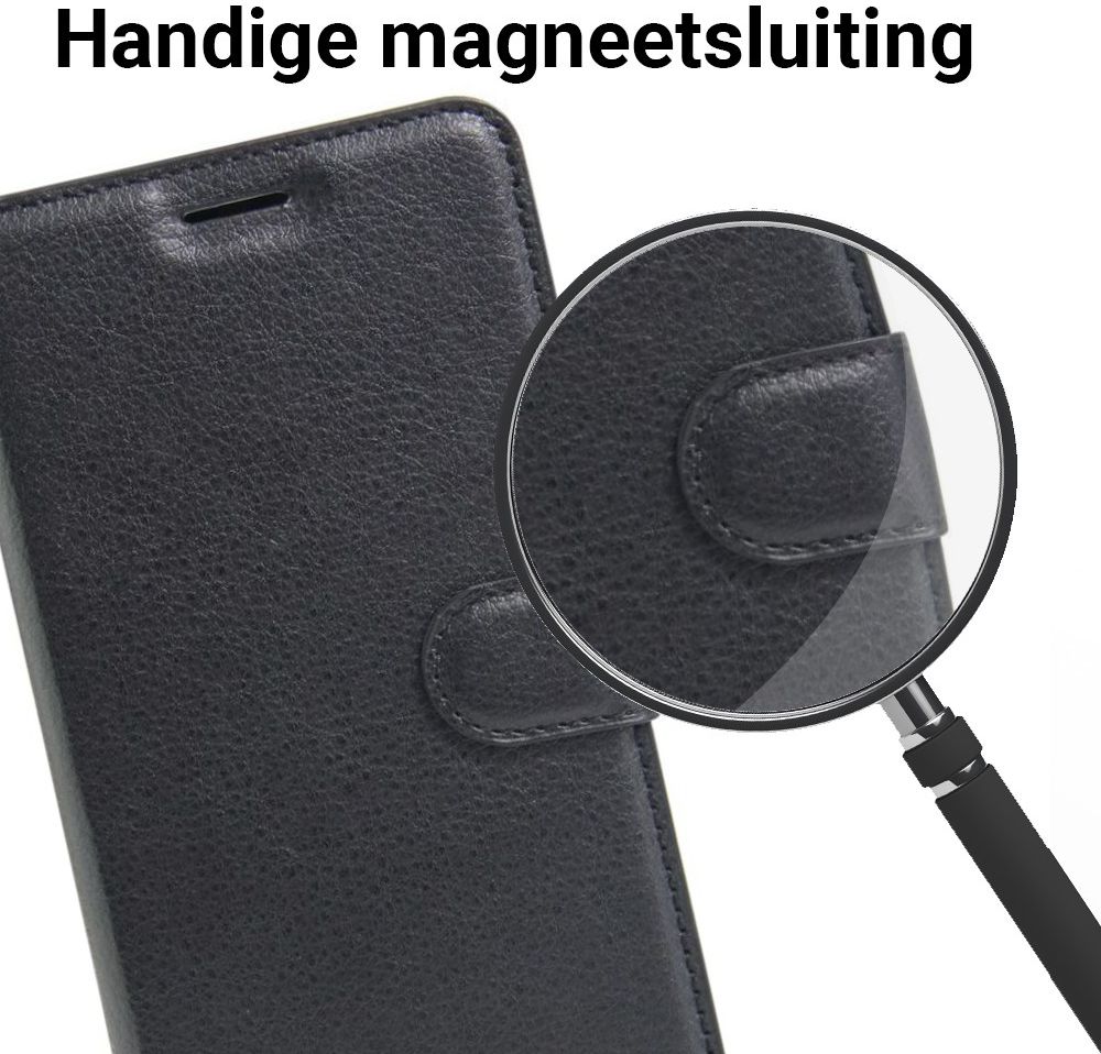 Apple iPhone 7 / 8 Stijlvol Hoesje met Kaarthouder Zwart afbeelding 4