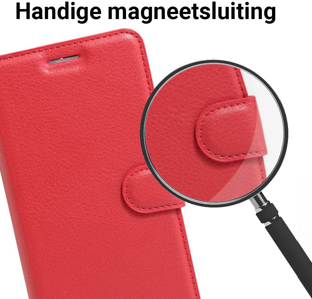 Apple iPhone 7 / 8 Hoesje met Kaarthouder Rood afbeelding 4