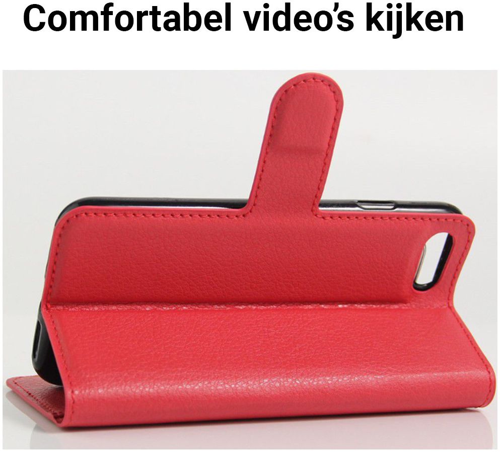 Apple iPhone 7 / 8 Hoesje met Kaarthouder Rood afbeelding 5