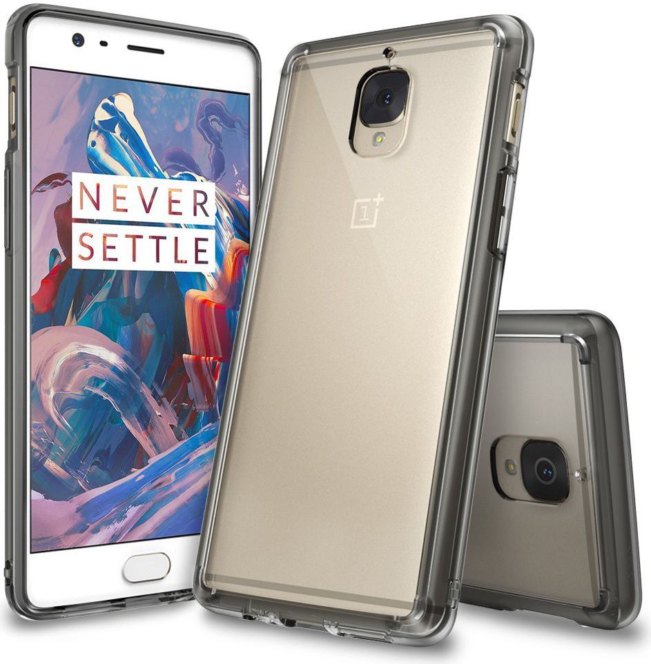 Ringke Fusion OnePlus 3T / 3 Hoesje Doorzichtig Smoke Black afbeelding 1