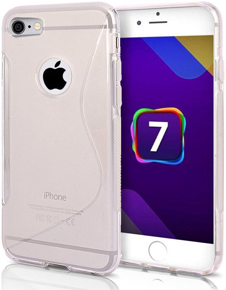 Flexibel Apple iPhone 8/7 Hoesje S-Curve Transparant afbeelding 1