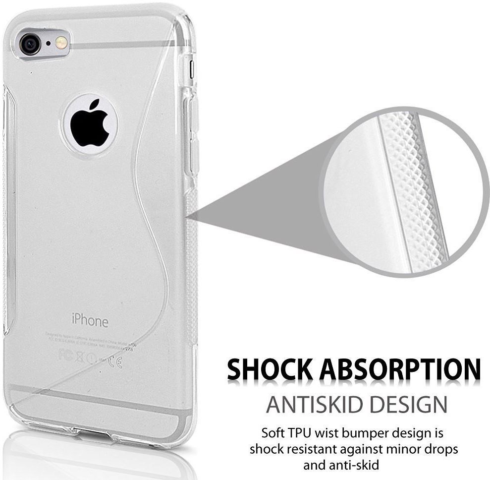 Flexibel Apple iPhone 8/7 Hoesje S-Curve Transparant afbeelding 5