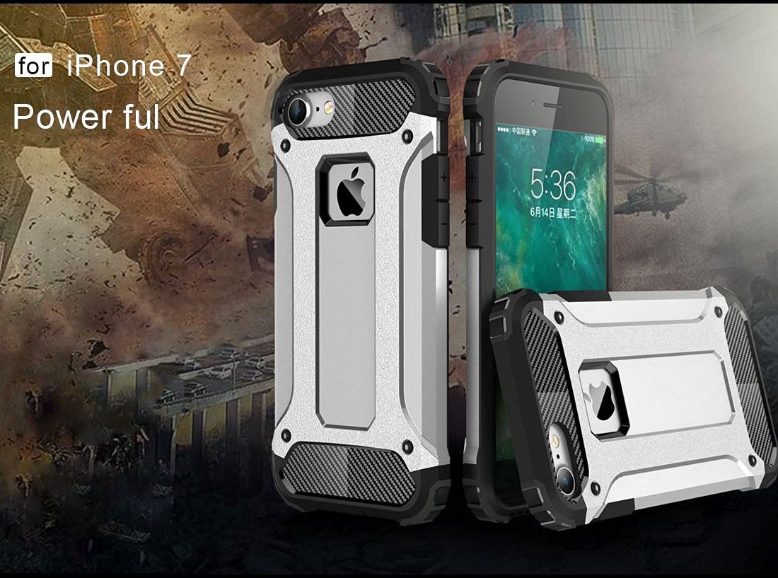 Apple iPhone 7/8 Hoesje Shock Proof Hybride Back Cover Wit afbeelding 8