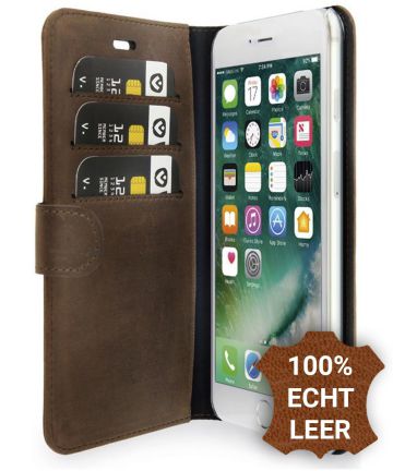 Valenta Classic Luxe iPhone 8/7/6(s) Plus Hoesje Leer Bookcase Brown Hoesjes