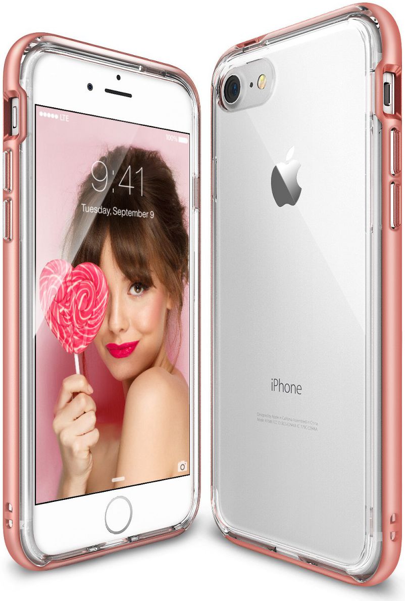 Ringke Frame Hoesje Apple iPhone 7 / 8 Roze Goud afbeelding 5