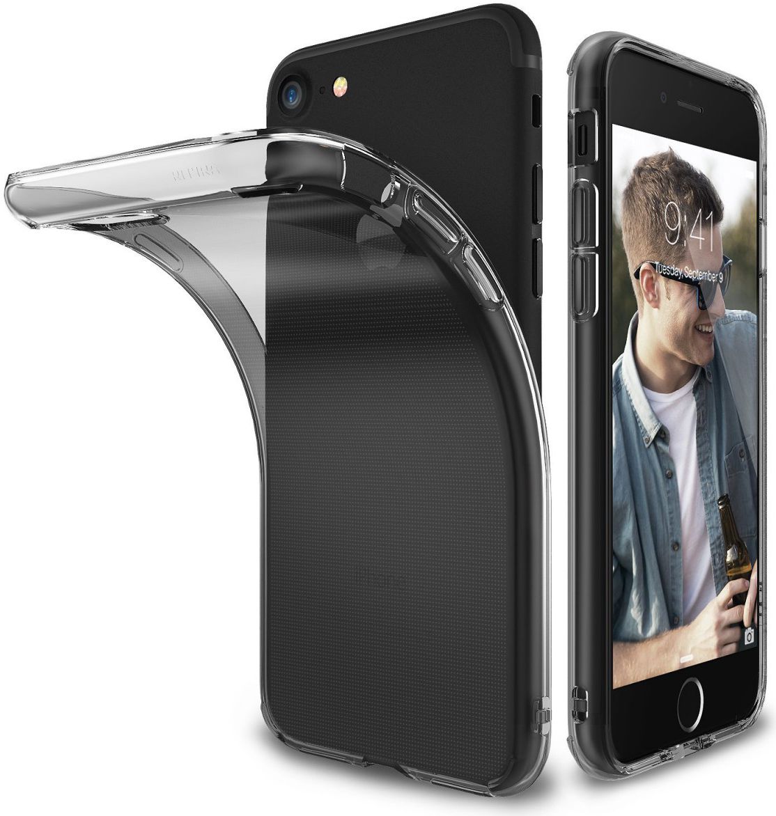 Ringke Air Apple iPhone 7 / 8 Hoesje Smoke Black afbeelding 1