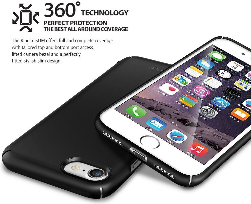 Ringke Slim Apple iPhone 7 / 8 ultra dun hoesje SF Black afbeelding 2