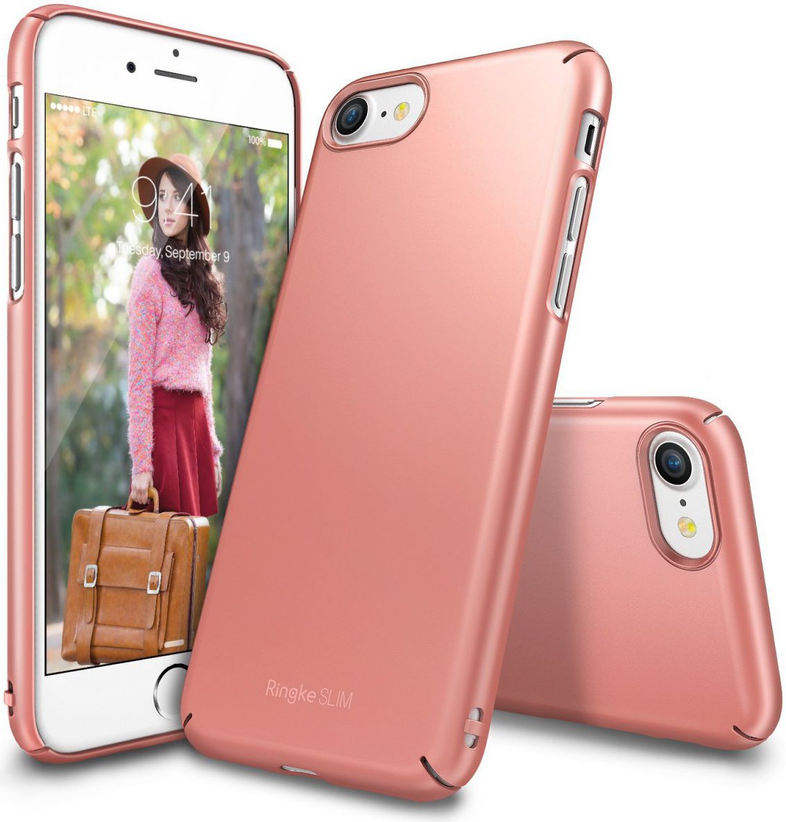 Ringke Slim Apple iPhone SE 2020 ultra dun hoesje Rose Gold afbeelding 2