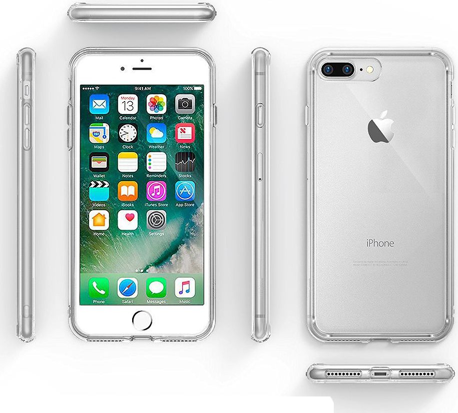 Ringke Fusion iPhone 7 Plus / 8 Plus Hoesje Doorzichtig Smoke Black afbeelding 3