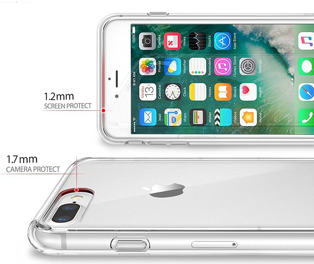 Ringke Fusion iPhone 7 Plus / 8 Plus Hoesje Doorzichtig Smoke Black afbeelding 4