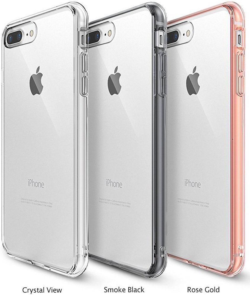 Ringke Fusion iPhone 7 Plus / 8 Plus Hoesje Doorzichtig Smoke Black afbeelding 8