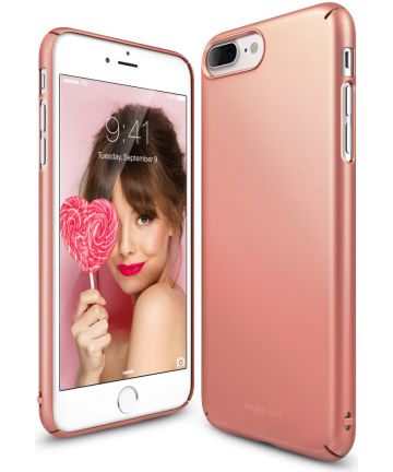 Ringke Slim Apple iPhone 7 Plus / 8 Plus ultra dun hoesje Rose Gold Hoesjes