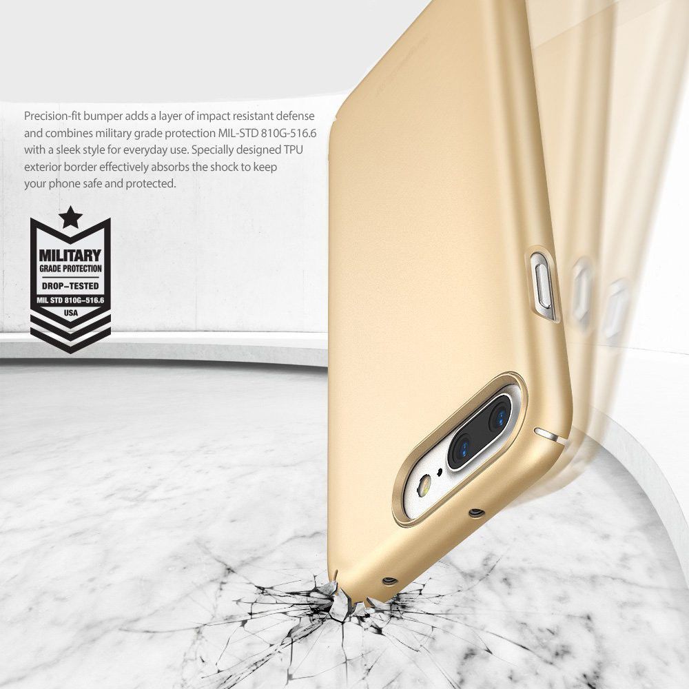 Ringke Slim Apple iPhone 7 Plus / 8 Plus ultra dun hoesje Metal Slate afbeelding 7