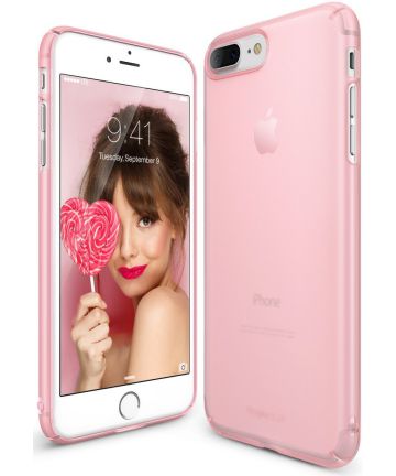 Ringke Slim Apple iPhone 7 Plus / 8 Plus ultra dun hoesje Frost Pink Hoesjes
