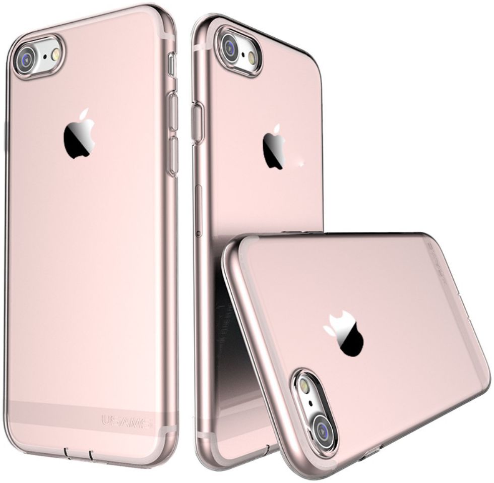 USAMS Doorzichtig Apple iPhone 7 / 8 Hoesje Roze Goud afbeelding 1