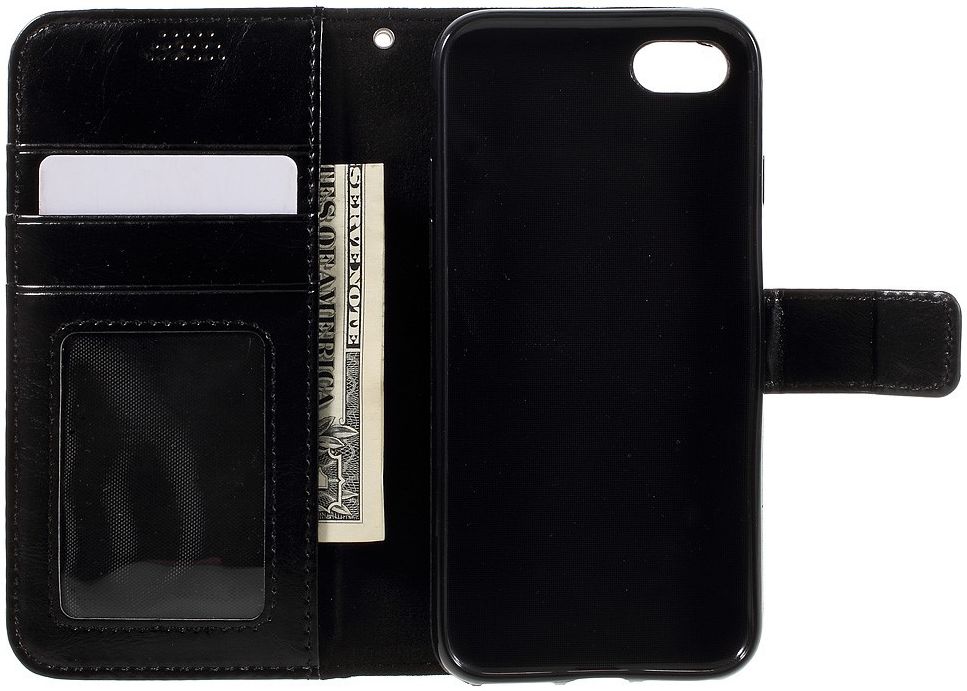 Apple iPhone 7 / 8 Portemonnee Booktype Hoesje Zwart afbeelding 6