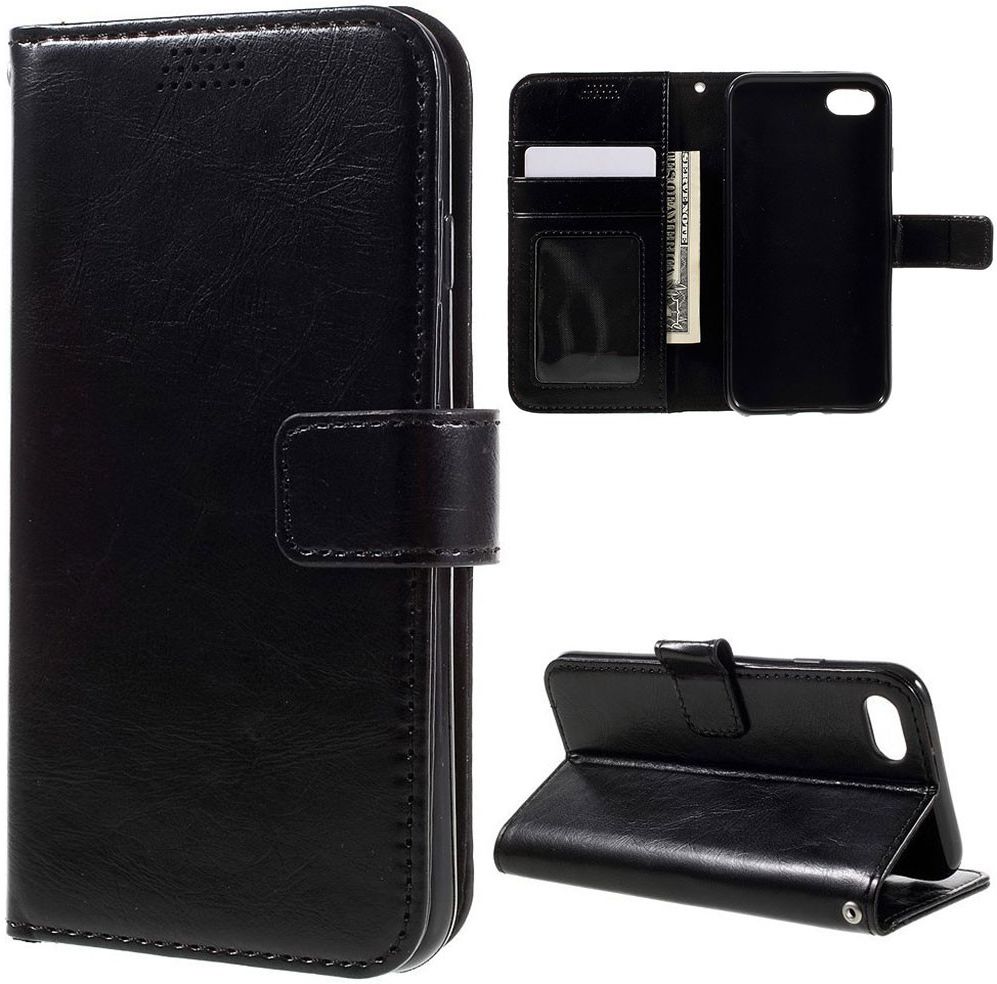 Apple iPhone 7 / 8 Portemonnee Booktype Hoesje Zwart afbeelding 2