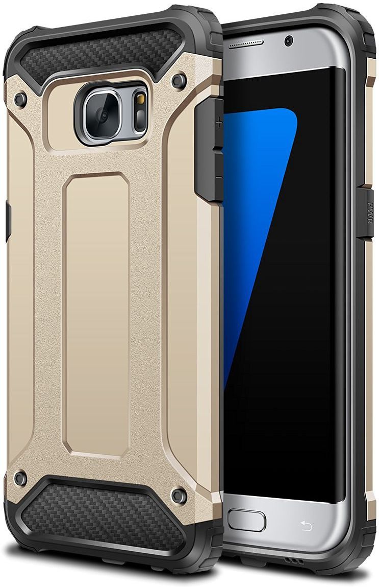 Samsung Galaxy S7 Hoesje Shock Proof Hybride Back Cover Goud afbeelding 1