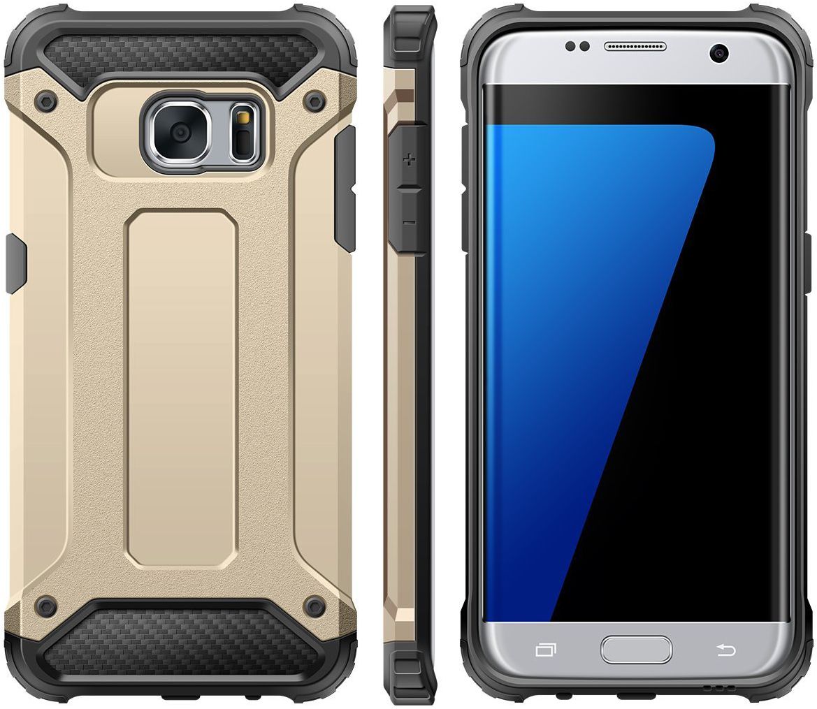 Samsung Galaxy S7 Hoesje Shock Proof Hybride Back Cover Goud afbeelding 7