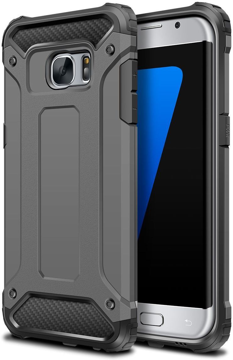 Samsung Galaxy S7 Hoesje Shock Proof Hybride Back Cover Grijs afbeelding 1
