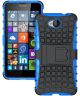 Microsoft Lumia 650 Hoesje anti-slip stand Zwart Blauw