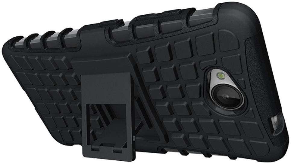 Microsoft Lumia 650 Hoesje anti-slip stand Zwart afbeelding 2