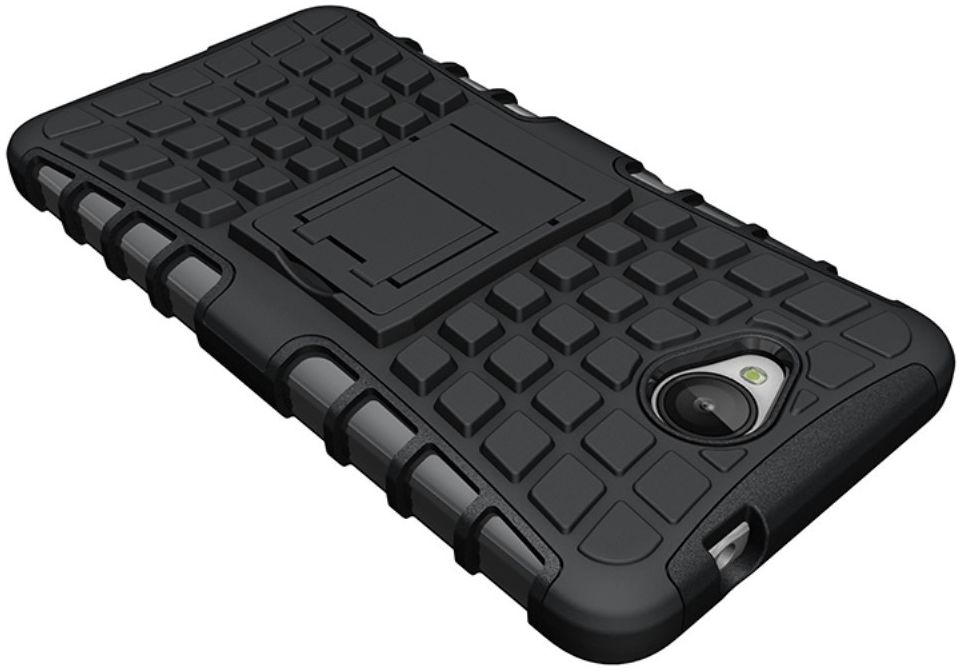 Microsoft Lumia 650 Hoesje anti-slip stand Zwart afbeelding 4