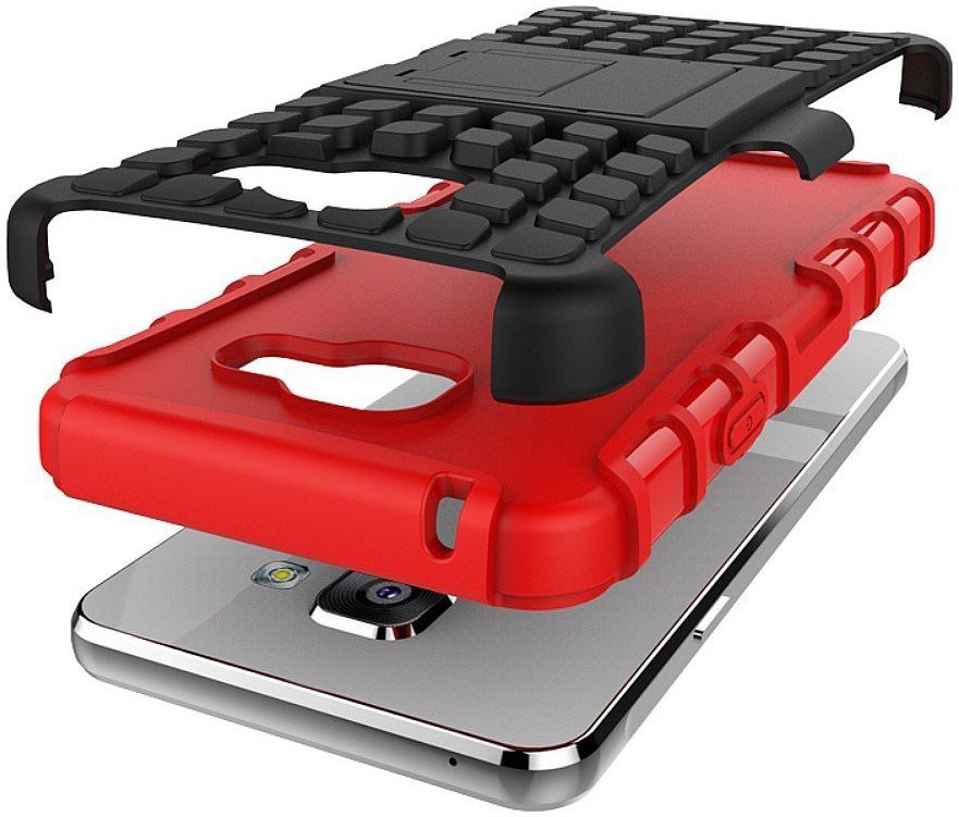 Samsung Galaxy A3 (2016) Hybride Stand Hoesje Rood afbeelding 2