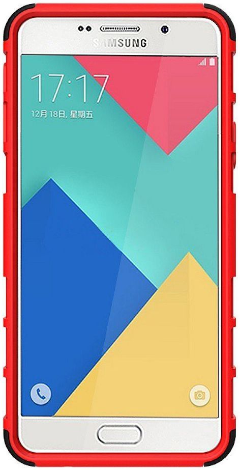 Samsung Galaxy A3 (2016) Hybride Stand Hoesje Rood afbeelding 5