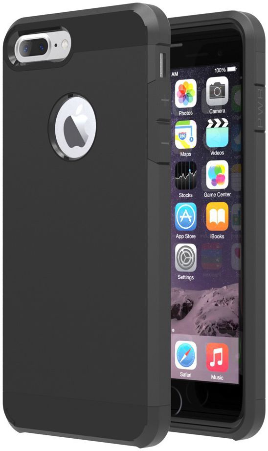Apple iPhone 7 Plus / 8 Plus Hybride Cover Zwart afbeelding 1