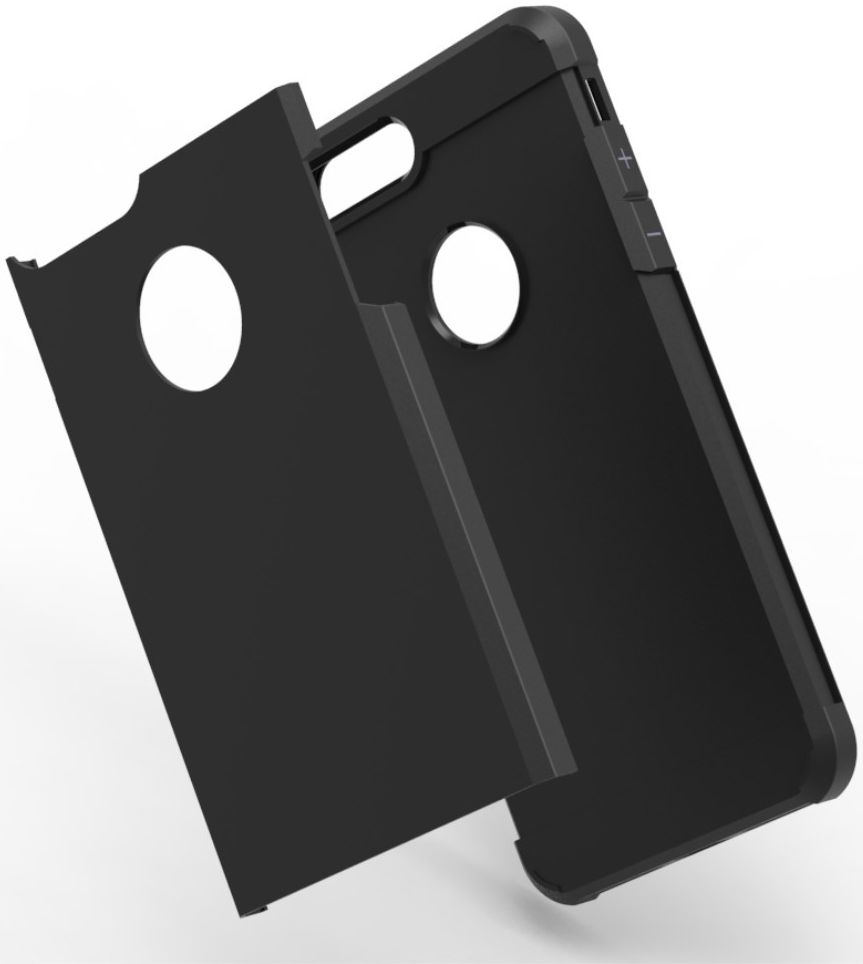 Apple iPhone 7 Plus / 8 Plus Hybride Cover Zwart afbeelding 2