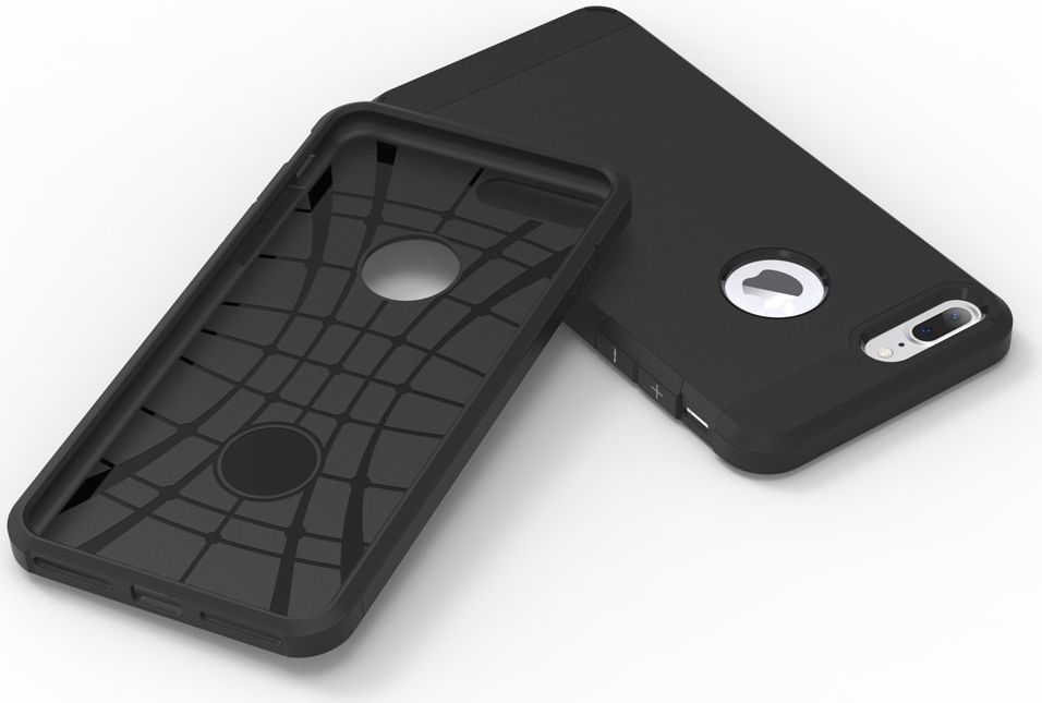 Apple iPhone 7 Plus / 8 Plus Hybride Cover Zwart afbeelding 4