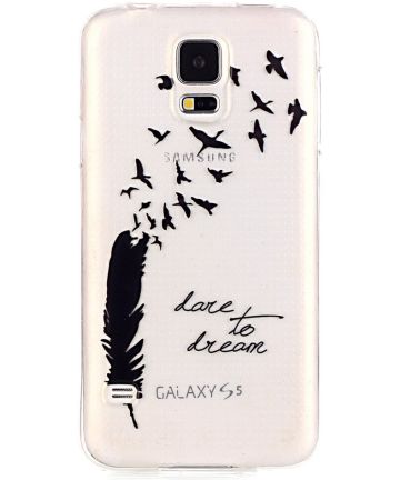 Samsung Galaxy S5 TPU Hoesje Feathers Hoesjes