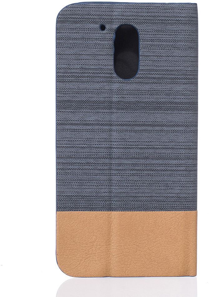 Motorola Moto G4 Plus Linnen Textuur Flip Hoesje Gray afbeelding 4