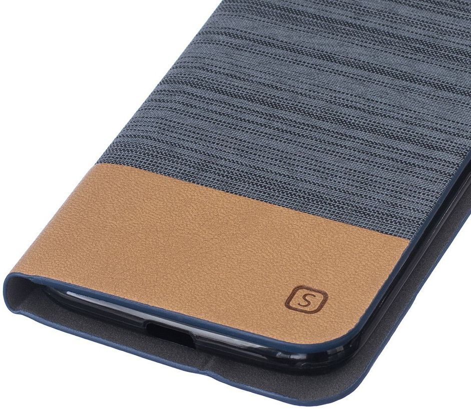 Motorola Moto G4 Plus Linnen Textuur Flip Hoesje Gray afbeelding 6