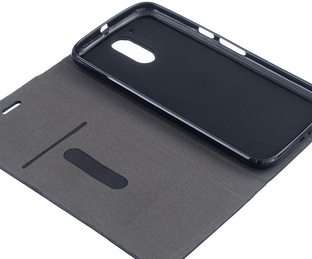 Motorola Moto G4 Plus Linnen Textuur Flip Hoesje Gray afbeelding 8