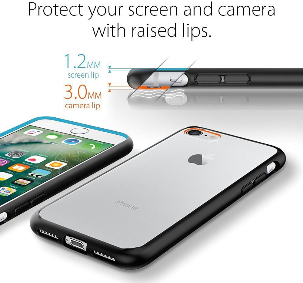 Spigen Ultra Hybrid Case Apple iPhone 7 / 8 Black afbeelding 6