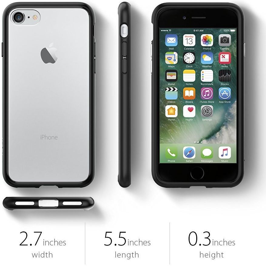 Spigen Ultra Hybrid Case Apple iPhone 7 / 8 Black afbeelding 8