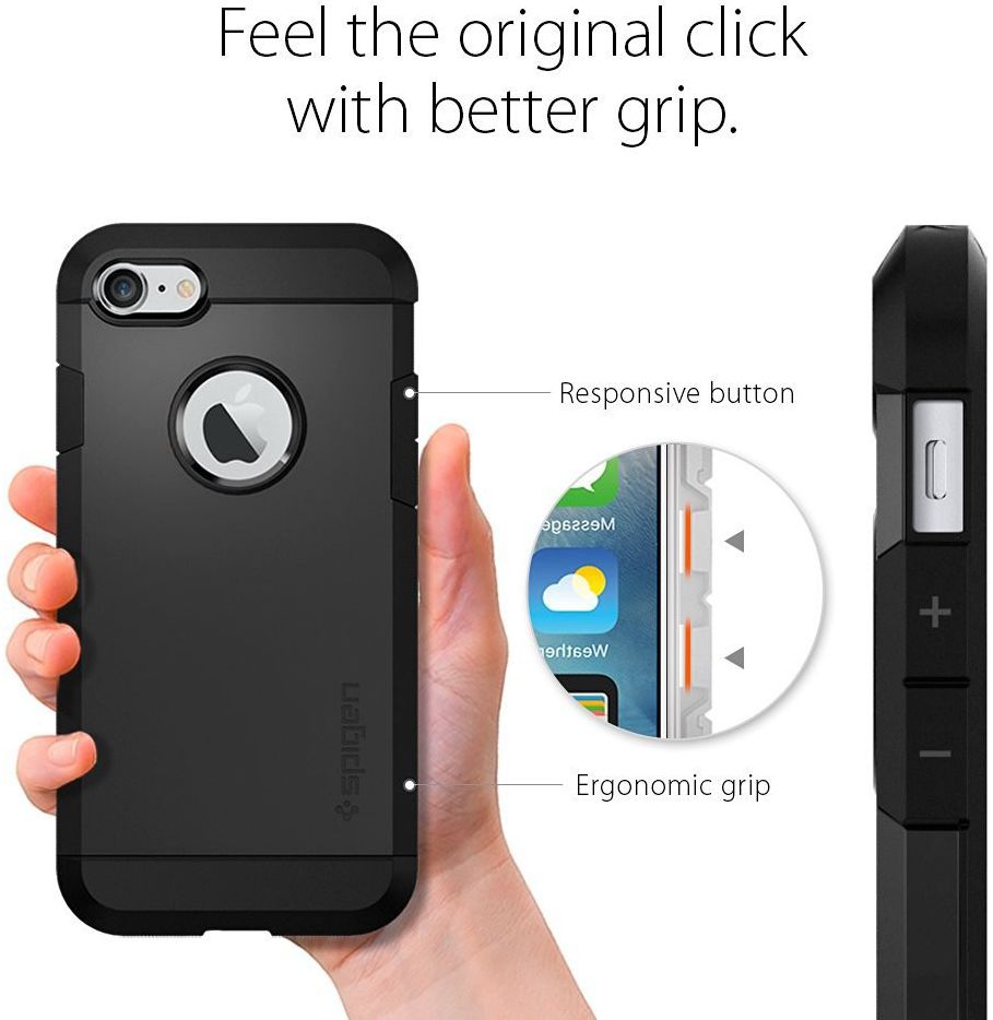 Spigen Tough Armor Case Apple iPhone 7 Black afbeelding 4