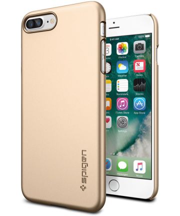 Spigen Thin Fit Case Apple iPhone 7 Plus / 8 Plus Goud Hoesjes