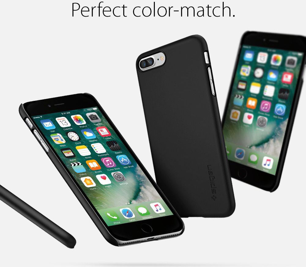 Spigen Thin Fit Case Apple iPhone 7 Plus / 8 Plus Zwart afbeelding 4