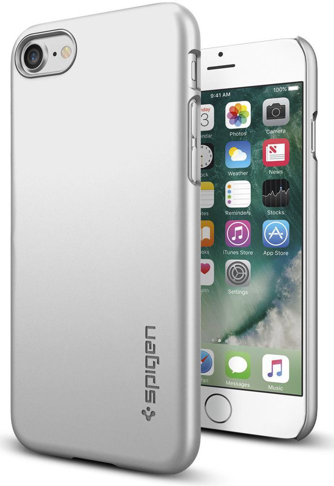 Spigen Thin Fit Case Apple iPhone 7 / 8 Zilver afbeelding 1