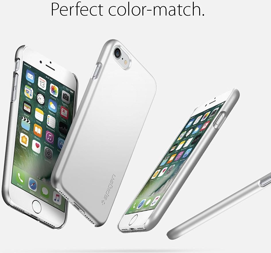 Spigen Thin Fit Case Apple iPhone 7 / 8 Zilver afbeelding 9